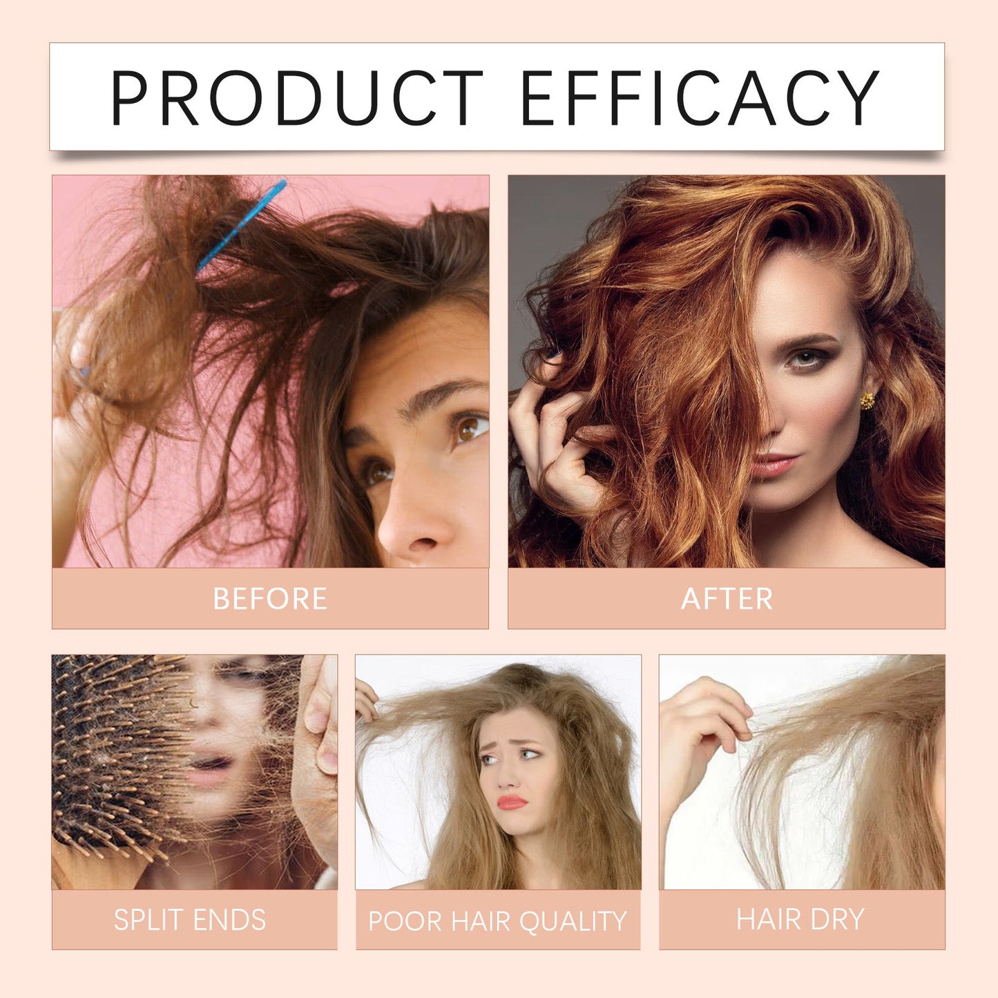 Hoegoa Natural Hair Oil Lightweight Nourishment Reduce Frizz and Enhance Luster