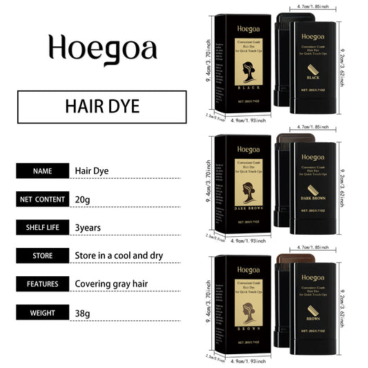 Hoegoa Hair Color Touch Up Stick Instant Color Enhancement for Natural Looking Hair