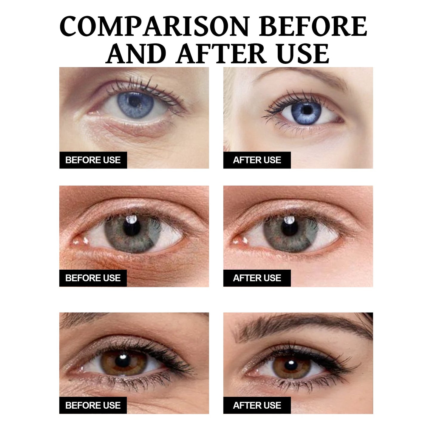 Crème raffermissante pour les yeux EELHOE Réduit les poches et les cernes Hydrate et répare la peau