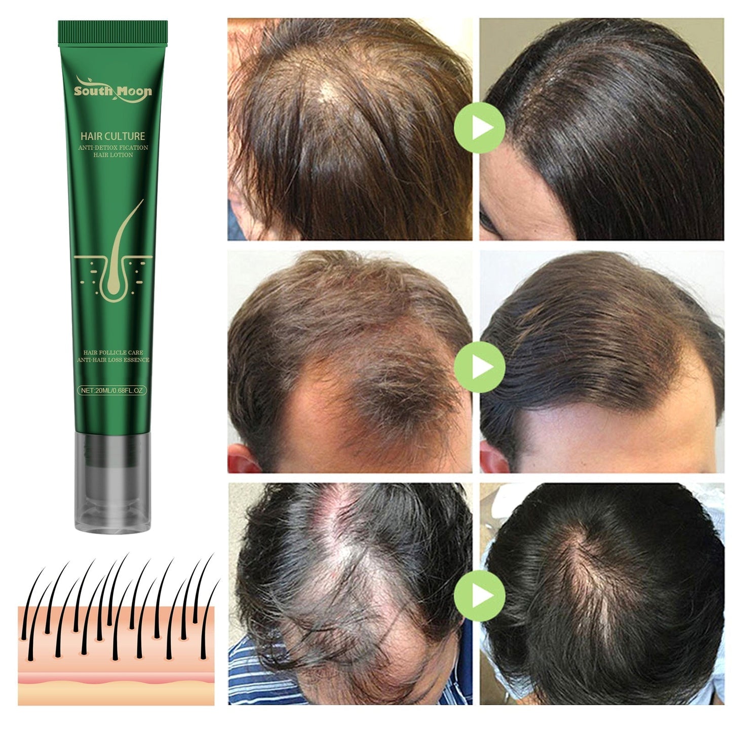 Spray capillaire à la kératine EELHOE : nourrit, fortifie et lisse les cheveux abîmés.