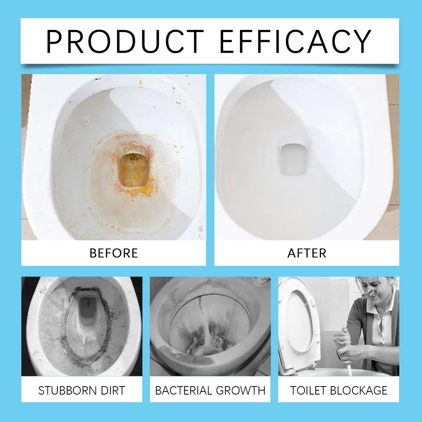 Jakehoe Toilet Cleaning Tablets Remove Stains Odor and Keep Bowls Fresh and Clean