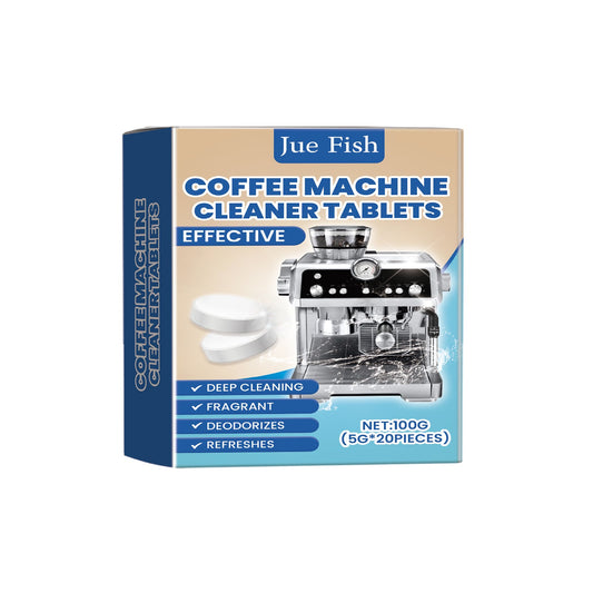 Jue-Fish Coffee Maker Descaling Tablets Powerful Cleaning for Fresh and Pure Brewing