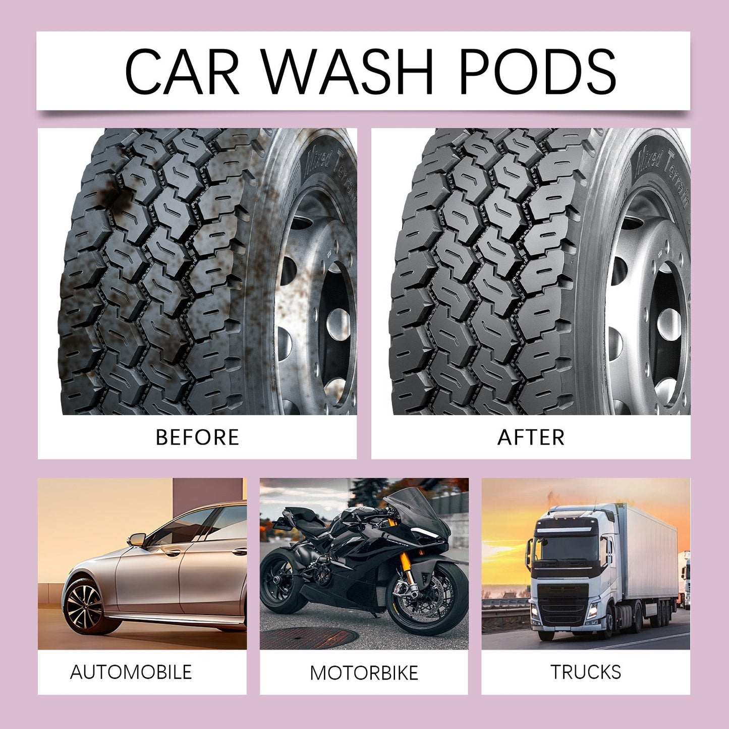 Homonth Heavy Duty Wheel Cleaner Foam Remove Dirt and Protect Car Rims