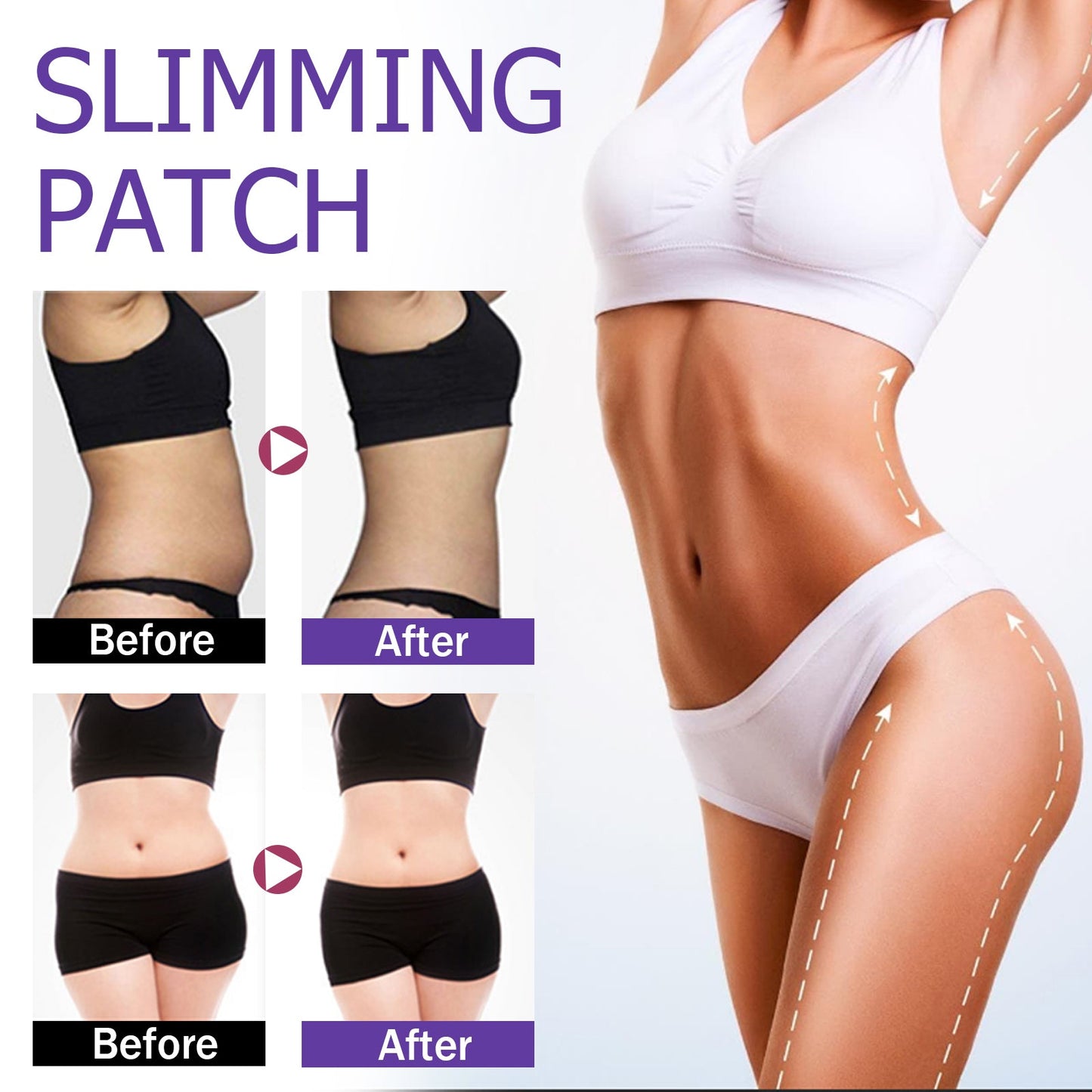 EELHOE Slimming Body Patch Lazy Shaping Care for Waist Arms and Thighs