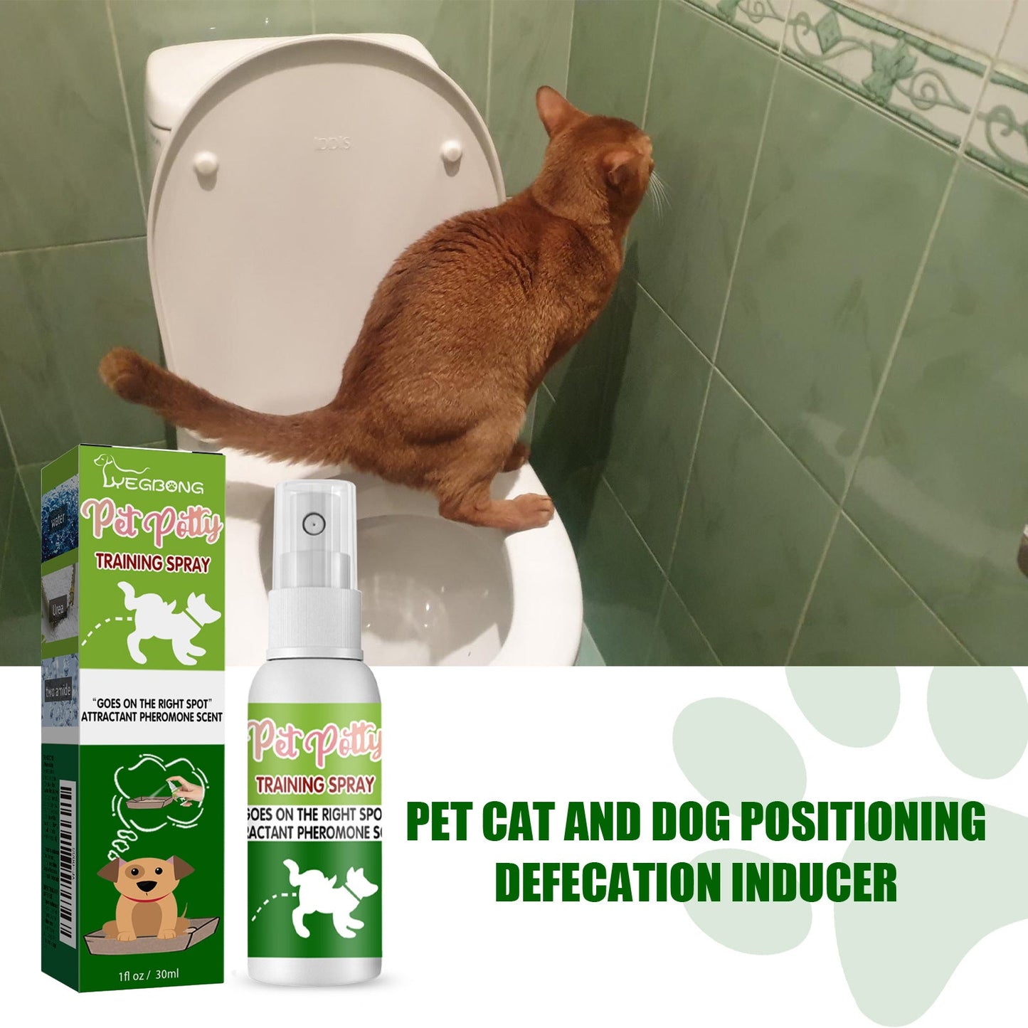 Yegbong Pet Urination and Defecation Training Spray Easy Toilet Positioning