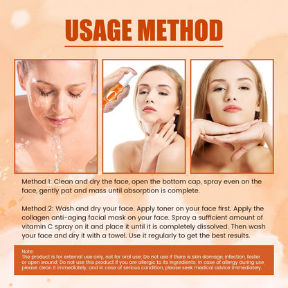 EELHOE Vitamin C Hydrating Facial Mist Moisturize Skin Brighten and Fade Blemishes