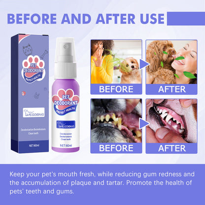 Yegbong Pet Oral Spray Remove Bad Breath and Odor for Healthy Mouth