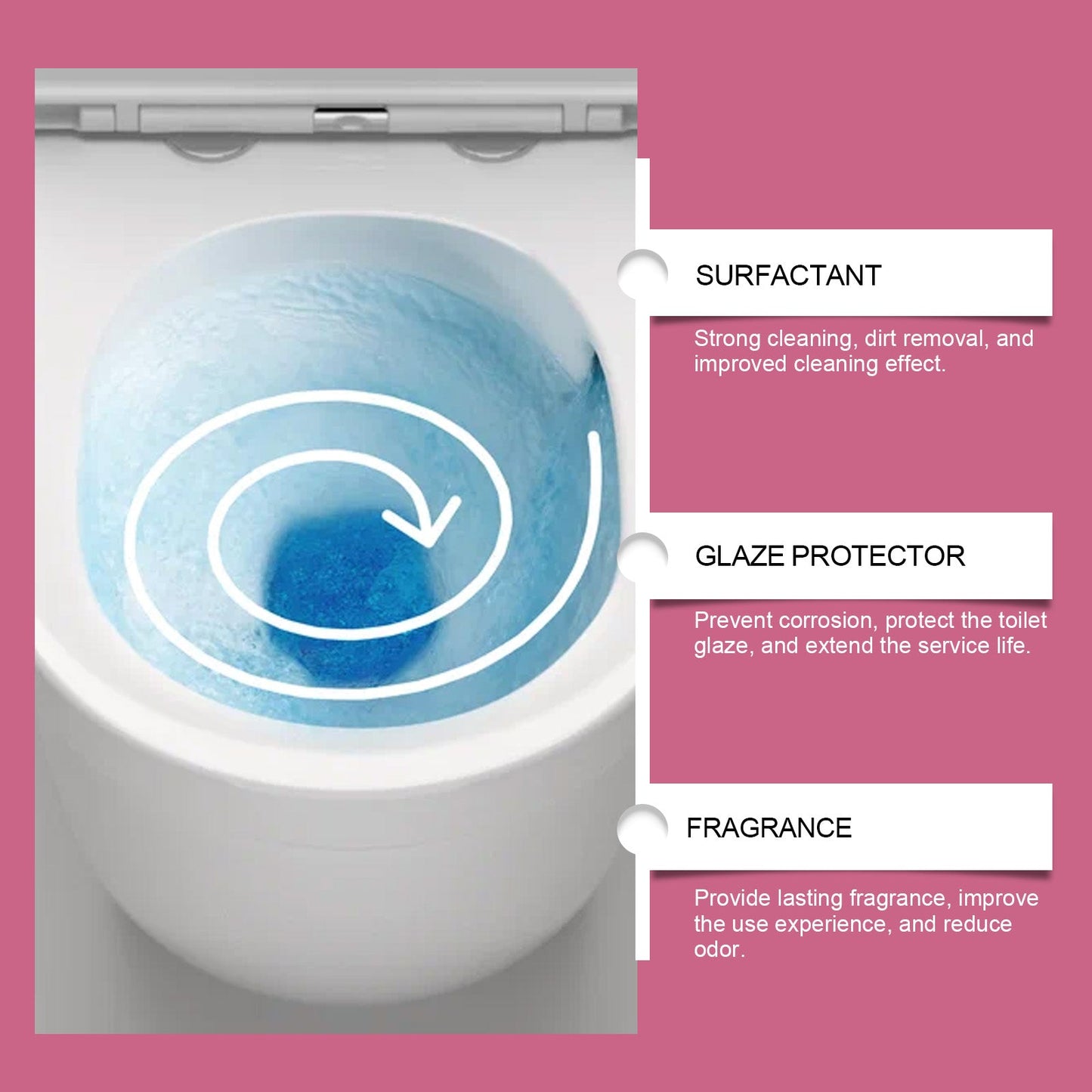 Jakehoe Perfume Toilet Cleaning Stick Remove Stains Odor and Freshen with Long Lasting Scent