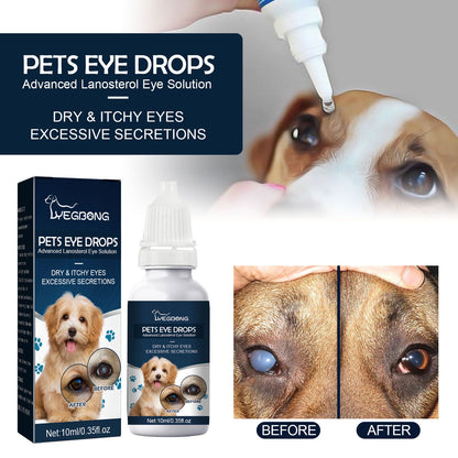 Yegbong Pet Eye Drops Remove Tear Stains Relieve Itching and Clean Eyes for Dogs and Cats