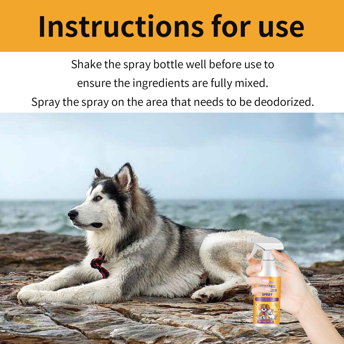 Yegbong Pet Deodorizing Spray Remove Odors and Freshen Indoor Air with Long Lasting Scent