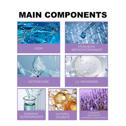 West Month Lavender Sun Protection Cream Outdoor UV Defense with Refreshing Non Sticky Finish