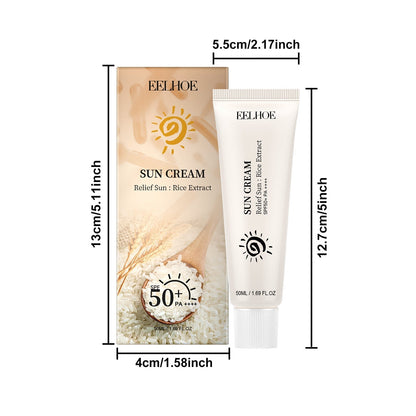 Crème hydratante EELHOE au riz, protection UV naturelle et soin raffermissant pour la peau
