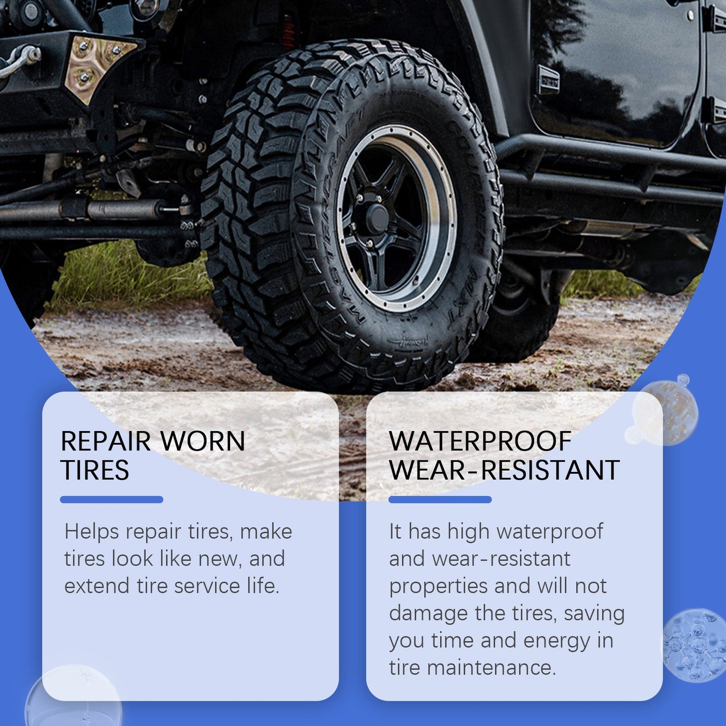 Rayhong Tire Repair Gel Restore Sidewall Cracks and Scratches for Car Tires