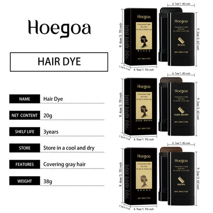 Hoegoa Hair Color Touch Up Stick Instant Color Enhancement for Natural Looking Hair