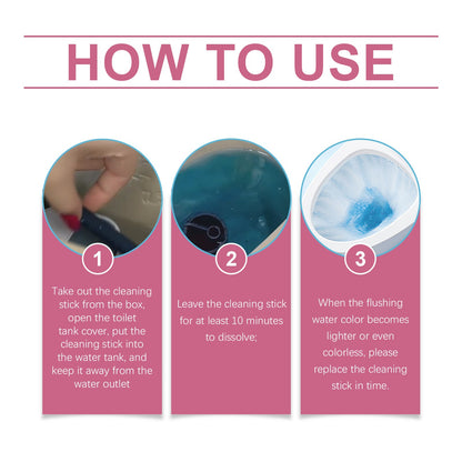 Jakehoe Perfume Toilet Cleaning Stick Remove Stains Odor and Freshen with Long Lasting Scent