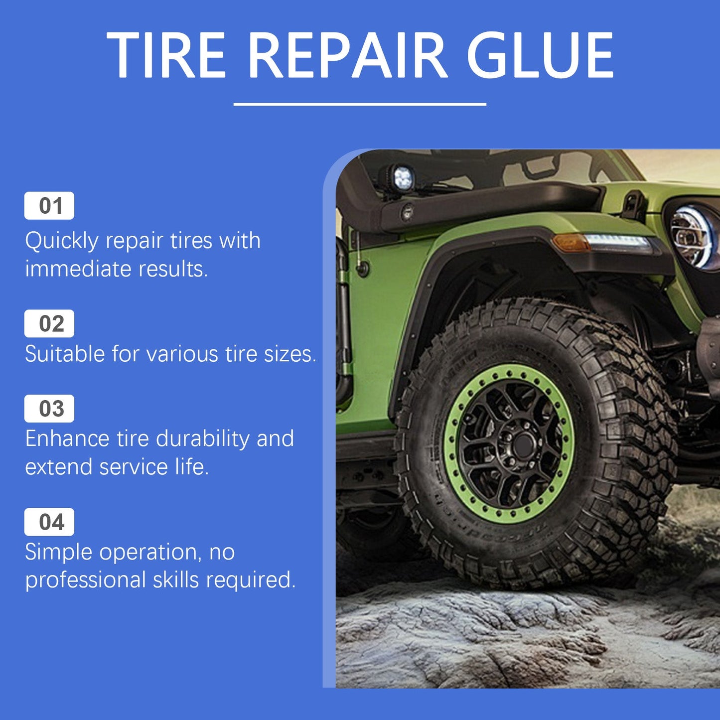 Rayhong Tire Repair Gel Restore Sidewall Cracks and Scratches for Car Tires