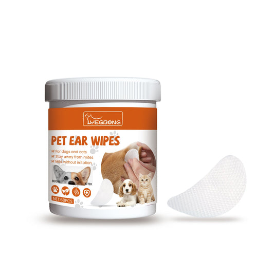 Yegbong Pet Ear Cleaning Wipes Remove Dirt Wax and Mites Freshen Ears