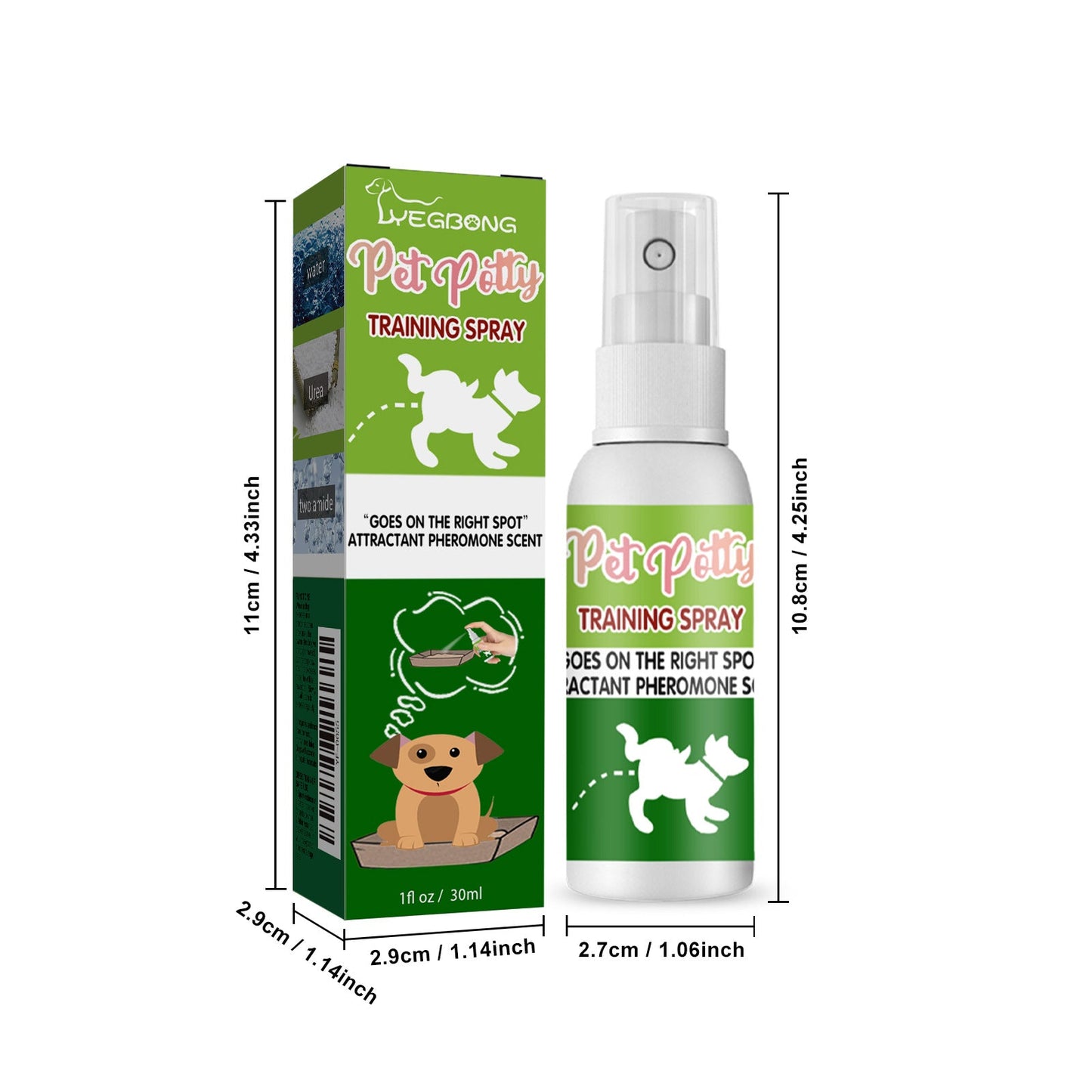 Yegbong Pet Urination and Defecation Training Spray Easy Toilet Positioning