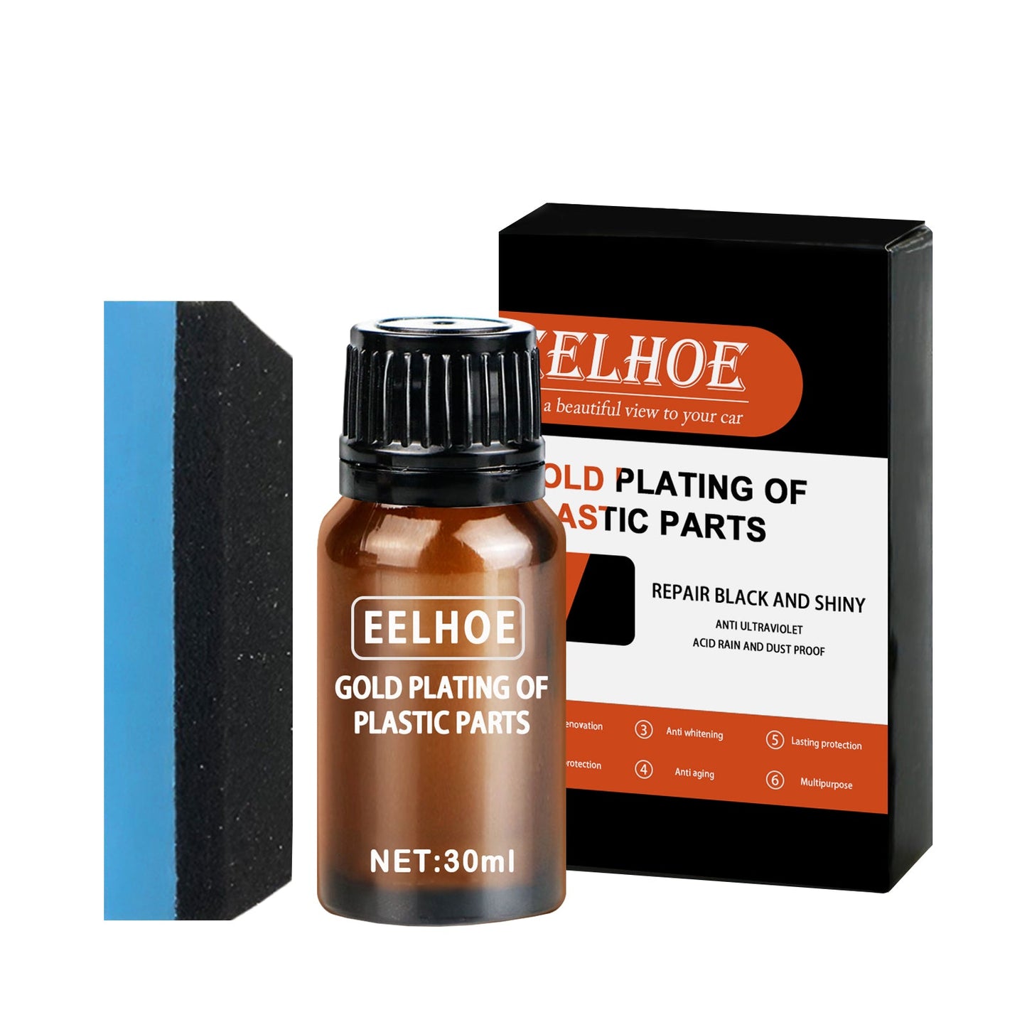 EELHOE Plastic Coating Solution for Cars Restore, Shine and Protect Dashboard and Trim