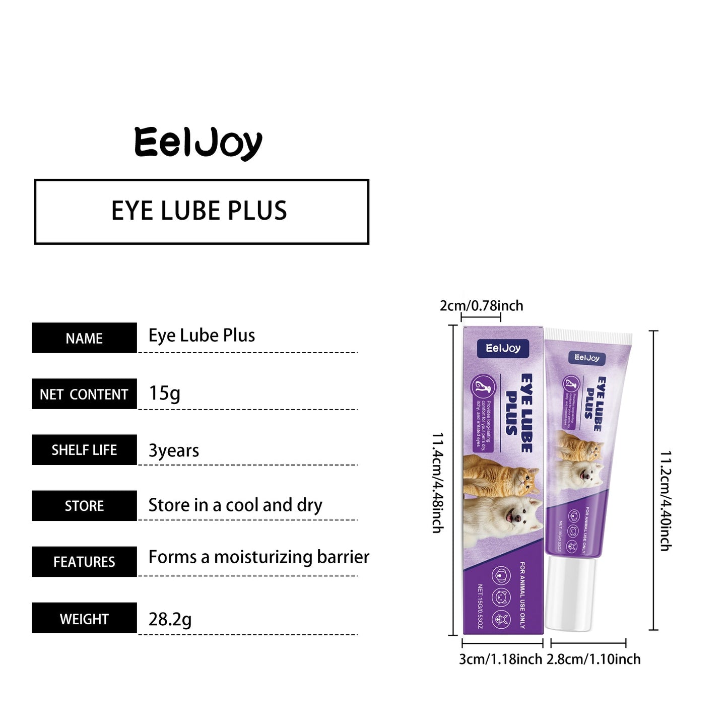 EelJoy Pet Eye Tear Stain Paste Gentle No Rinse Clean for Dogs and Cats