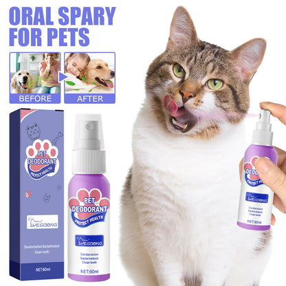 Yegbong Pet Oral Spray Remove Bad Breath and Odor for Healthy Mouth