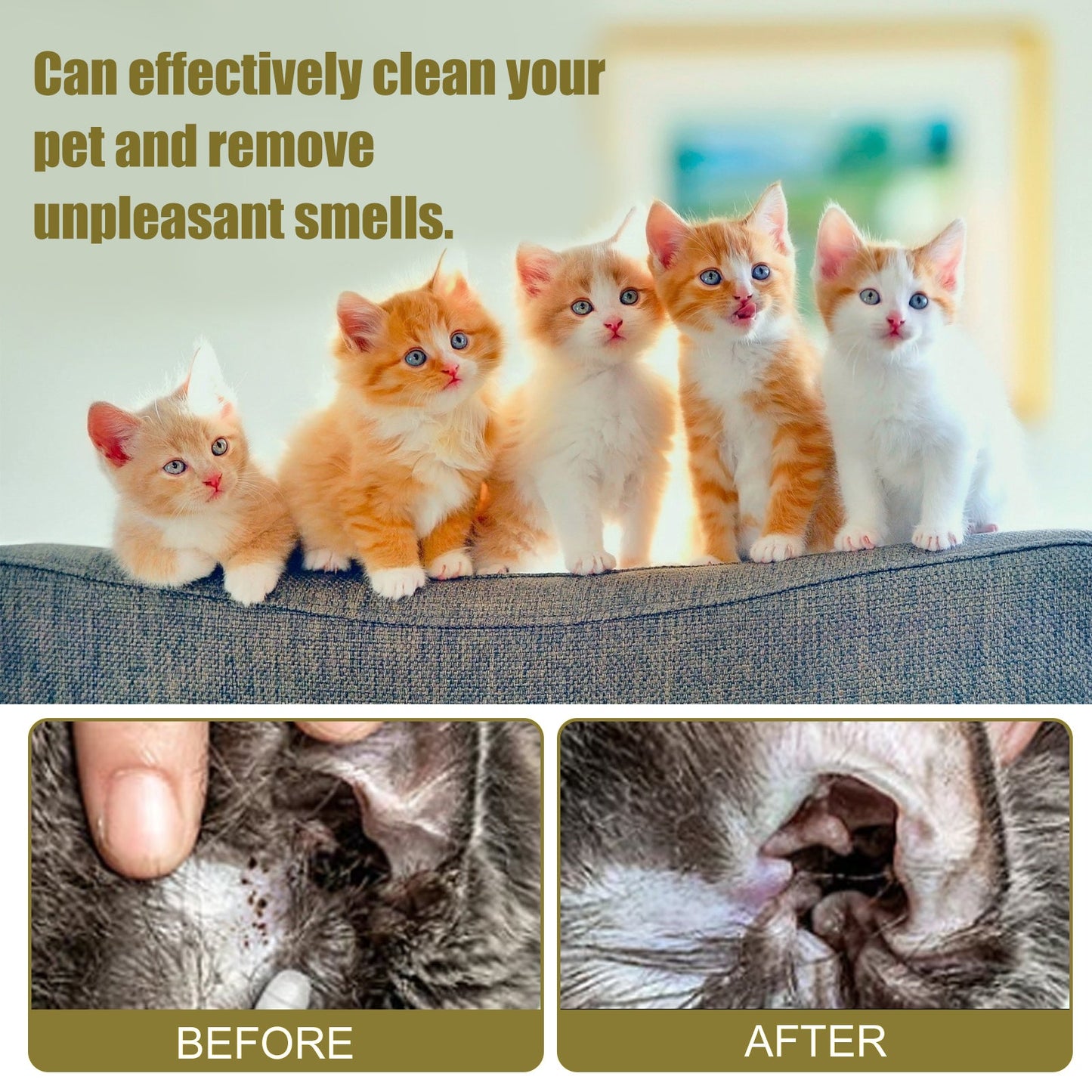 Yegbong Pet Cleaning Wipes for Cats and Dogs Gentle Body Ear and Eye Stain Removal Wipes