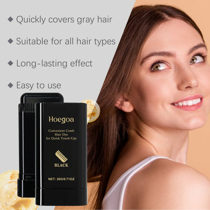Hoegoa Hair Color Touch Up Stick Instant Color Enhancement for Natural Looking Hair