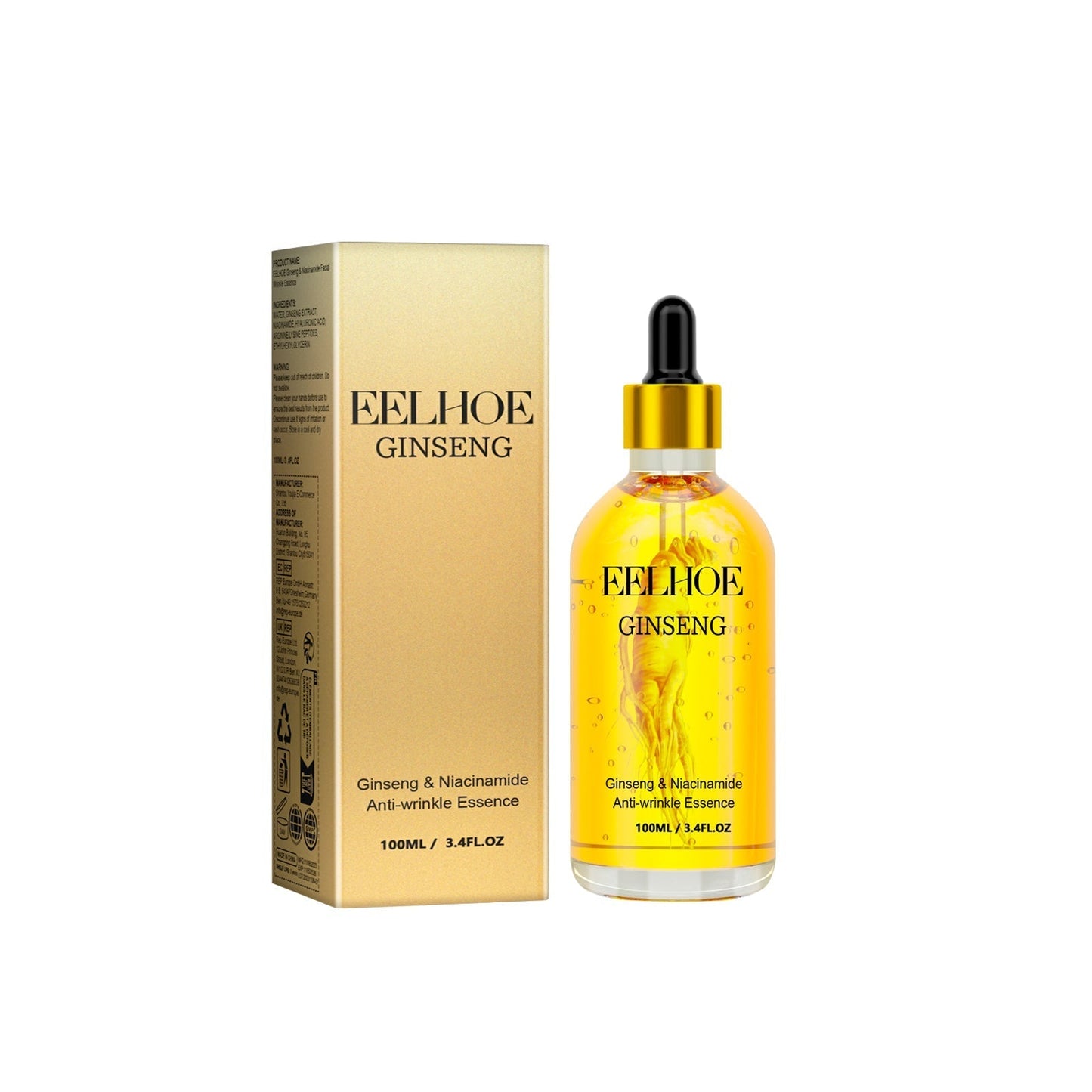 EELHOE Ginseng Facial Essence Hydrate and Smooth Skin Improve Elasticity and Tenderness