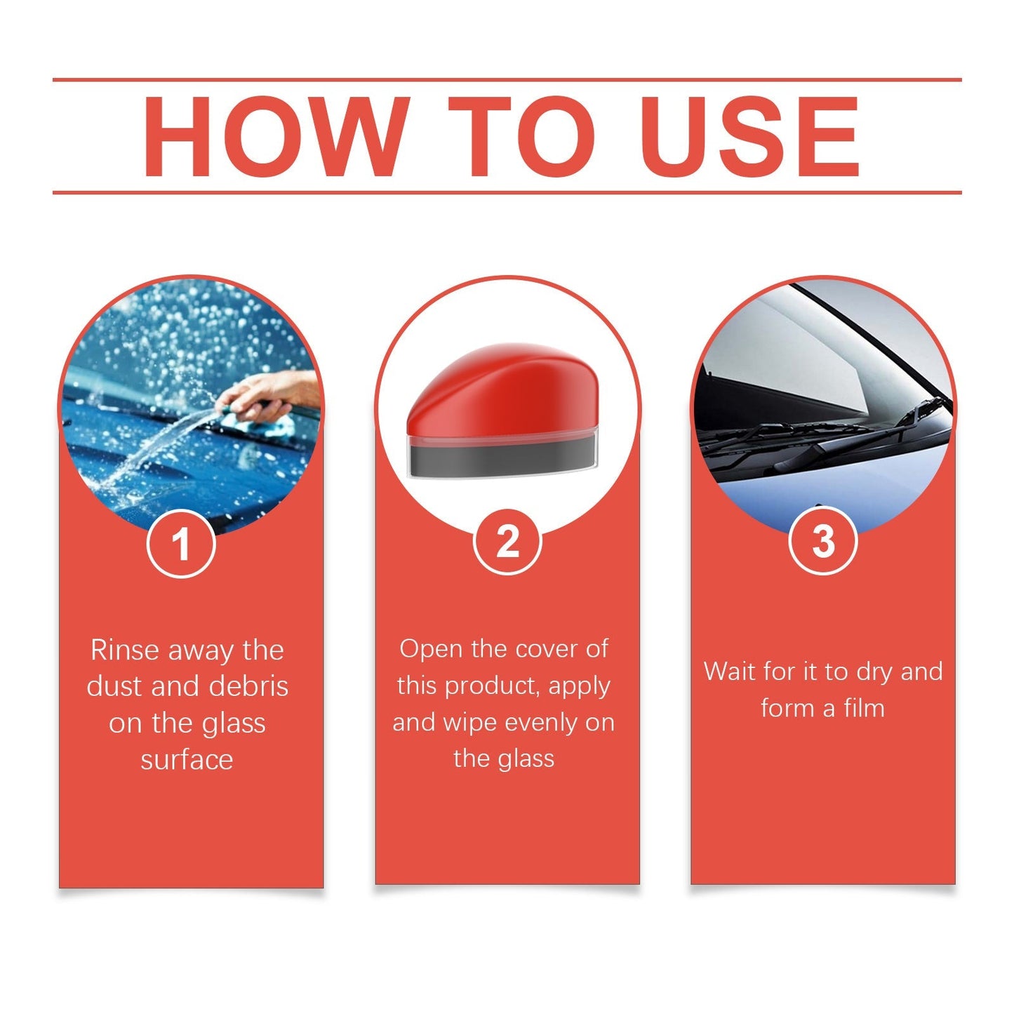 Homonth Car Glass Oil Film Remover Powerful Windshield Cleaning and Deep Decontamination