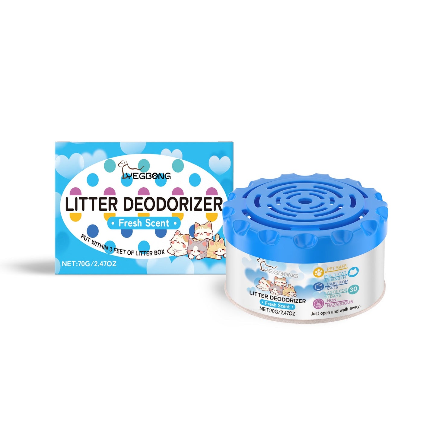 Yegbong Cat Litter Fresh Gel Eliminate Urine and Feces Odors