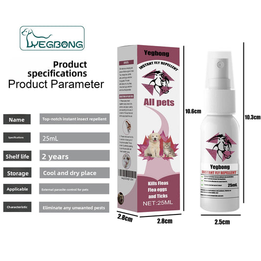 Yegbong Pet Insect Repellent Spray Effective Flea Tick and Mite Control for Dogs and Cats