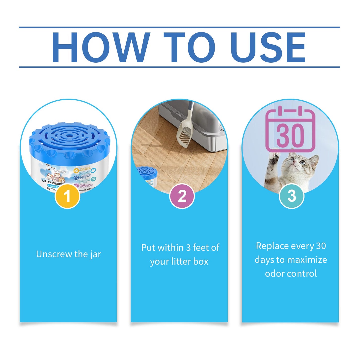 Yegbong Cat Litter Fresh Gel Eliminate Urine and Feces Odors