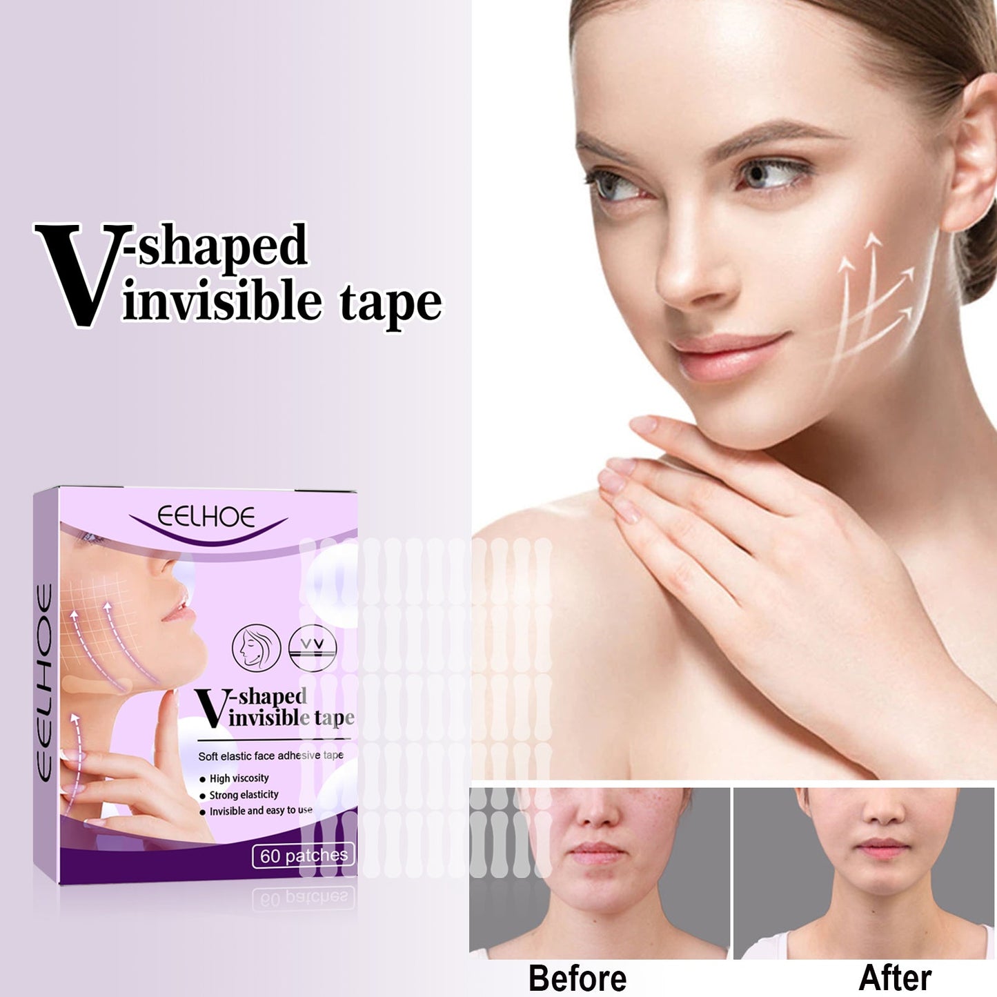 EELHOE Facial Lifting Patch Lift Double Chin and Define V Shaped Face