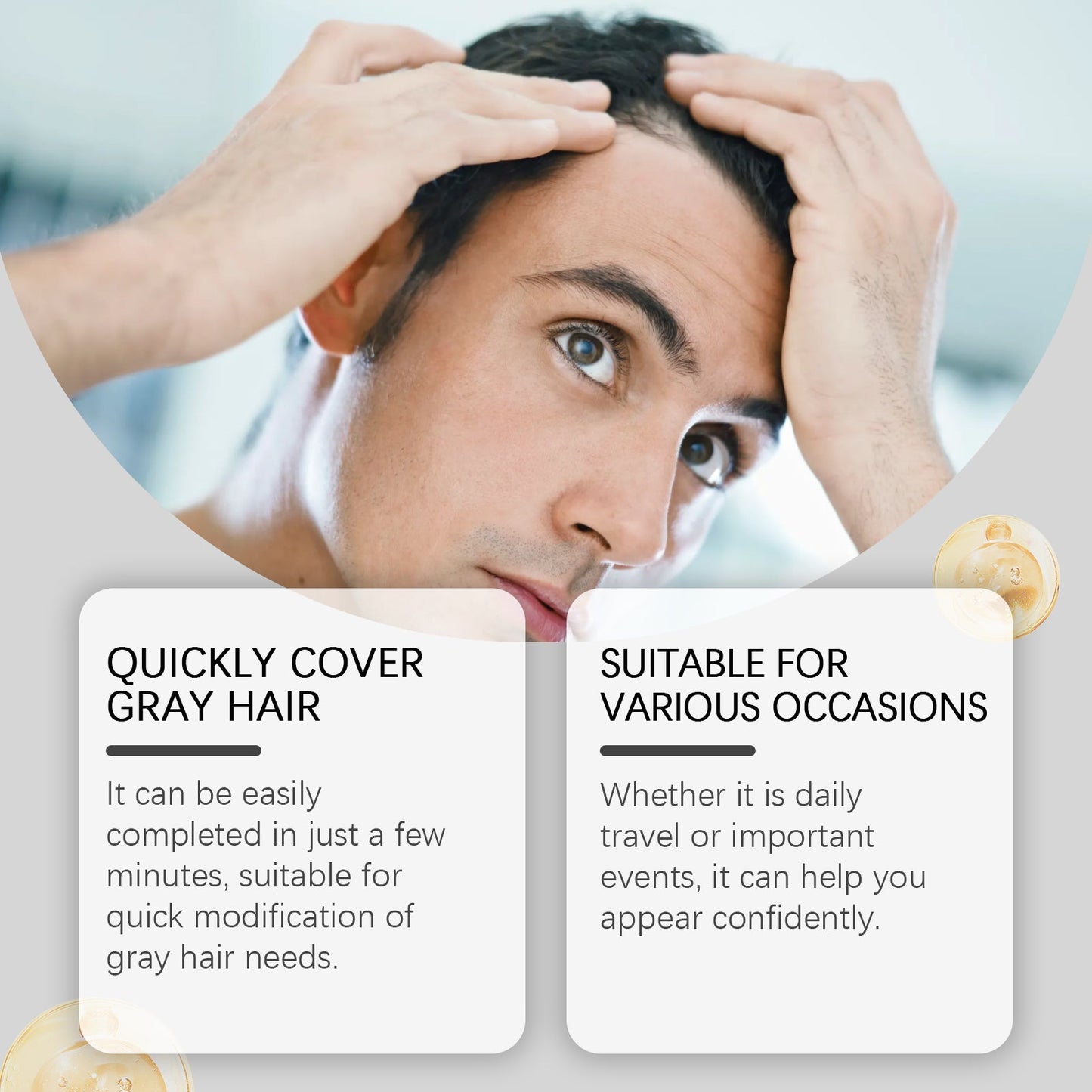 Hoegoa Hair Color Touch Up Stick Instant Color Enhancement for Natural Looking Hair