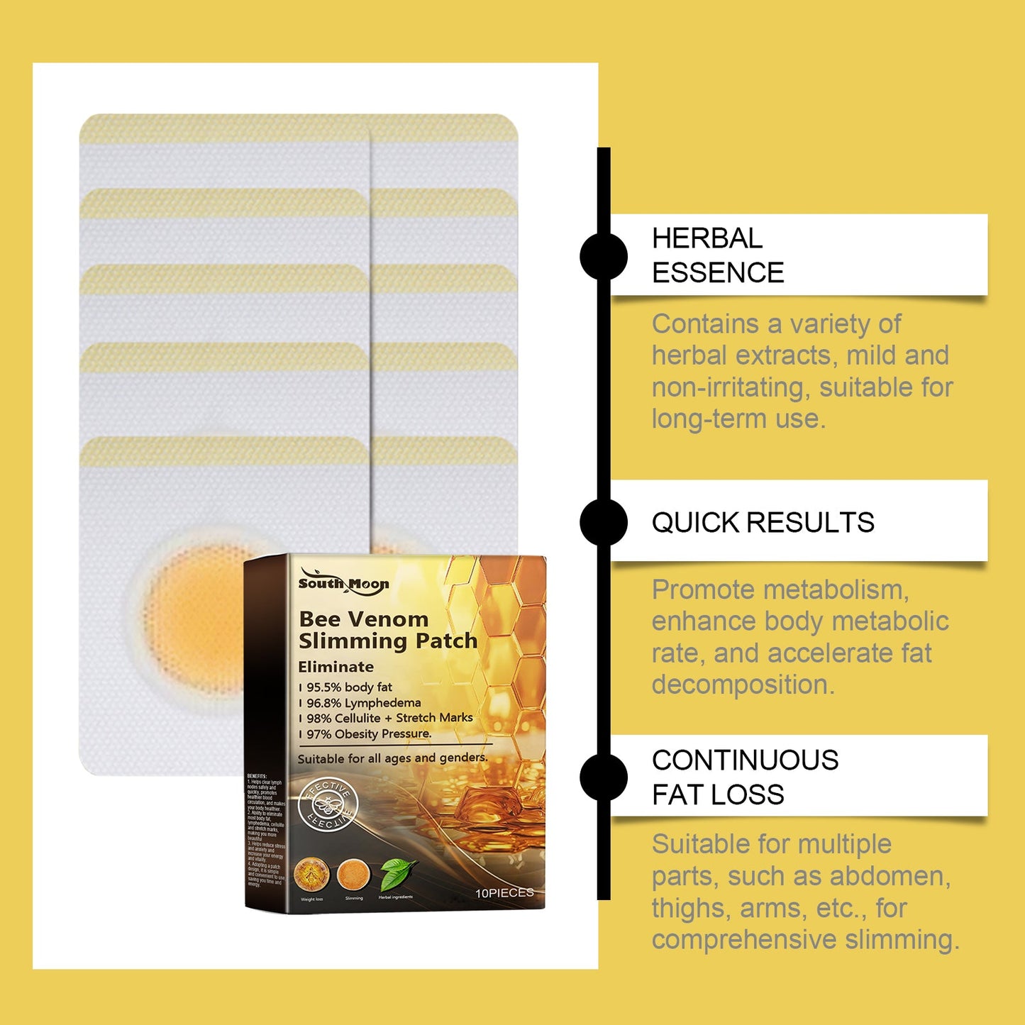 South Moon Bee Venom Slimming Patch Body Shaping and Firming Support Care