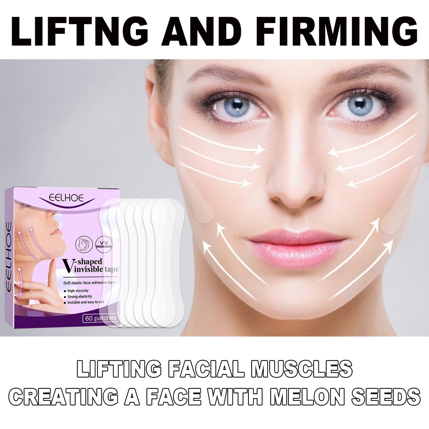 EELHOE Facial Lifting Patch Lift Double Chin and Define V Shaped Face
