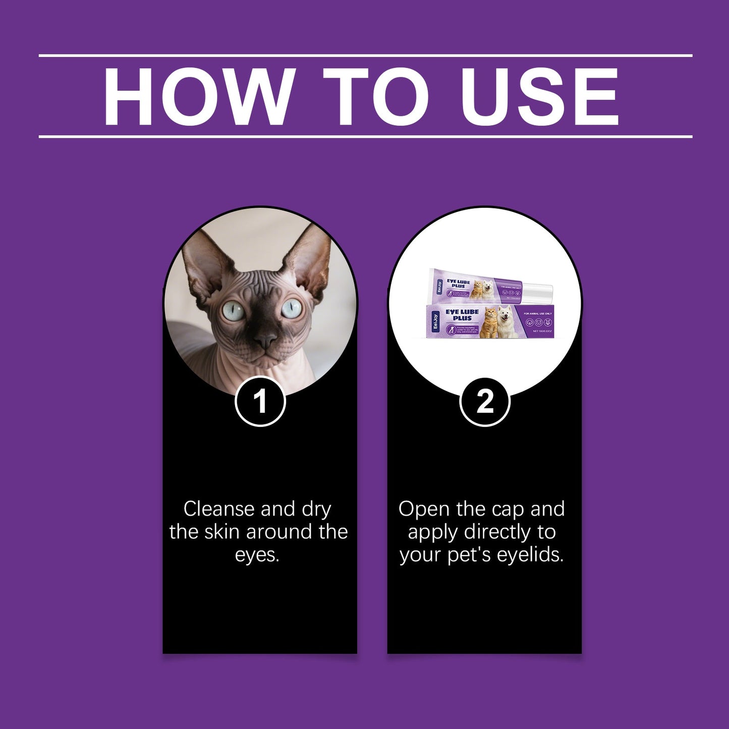 EelJoy Pet Eye Tear Stain Paste Gentle No Rinse Clean for Dogs and Cats