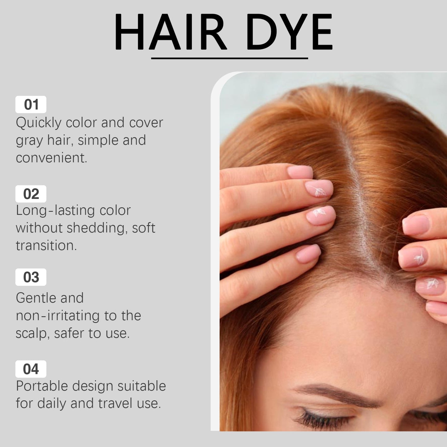 Hoegoa Hair Color Touch Up Stick Instant Color Enhancement for Natural Looking Hair