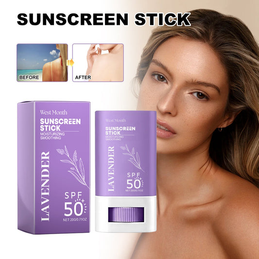 West Month Lavender Sun Protection Cream Outdoor UV Defense with Refreshing Non Sticky Finish