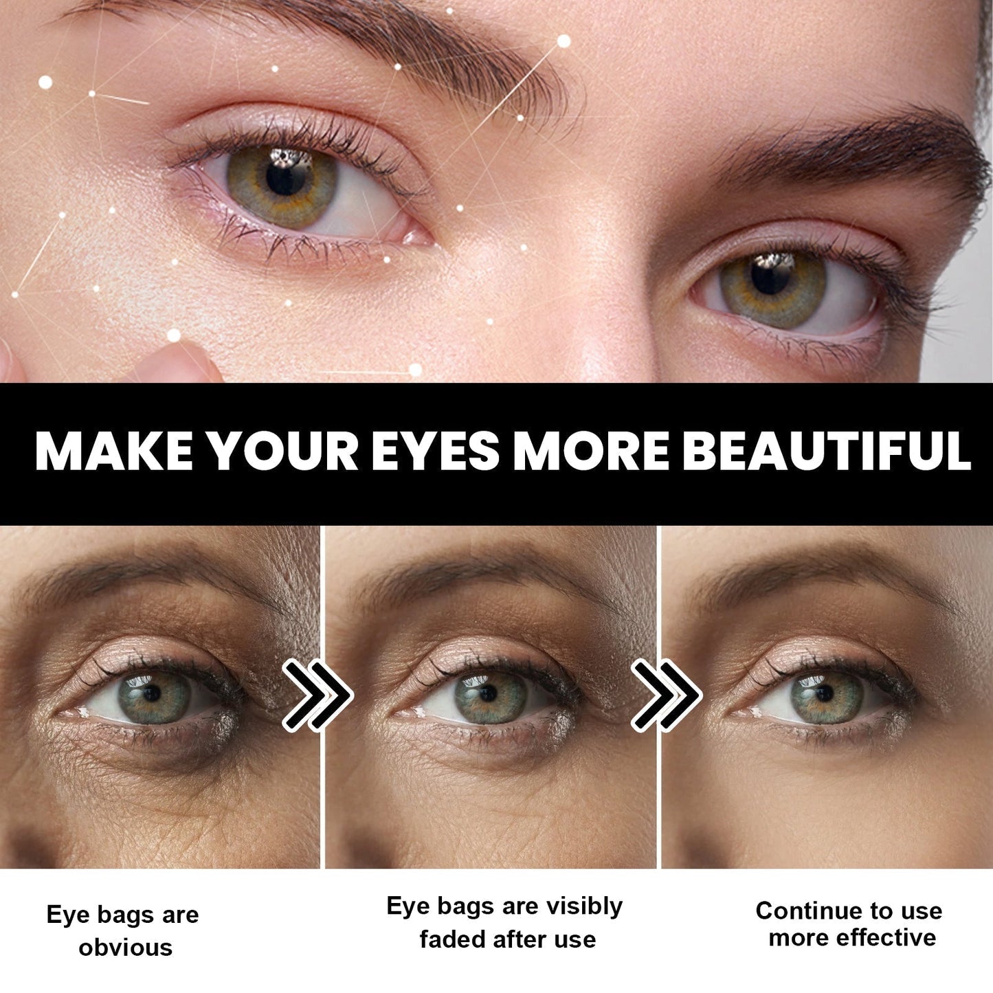 Crème raffermissante pour les yeux EELHOE Réduit les poches et les cernes Hydrate et répare la peau