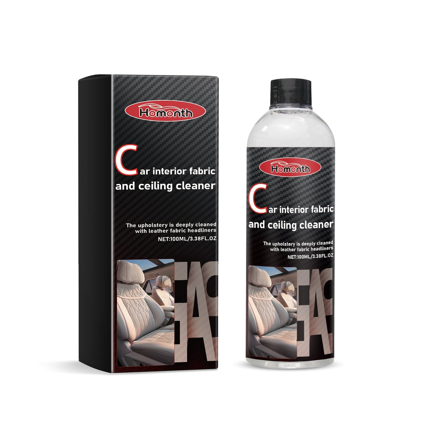 Homonth Automotive Leather Care Polish Clean Remove Stains and Revitalize Seats