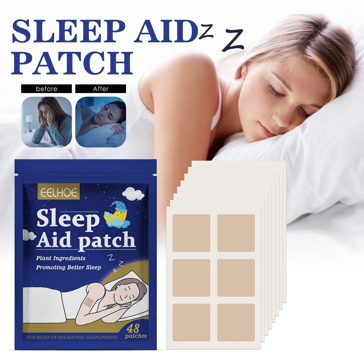 EELHOE Sleep Comfort Patches Relieve Fatigue and Enhance Restful Sleep