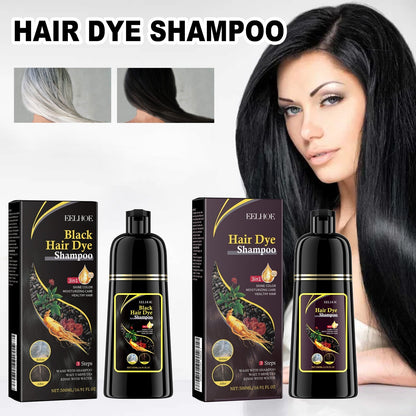 EELHOE Black Hair Shampoo He Shou Wu Extract Nourish and Strengthen Hair Smooth and Healthy