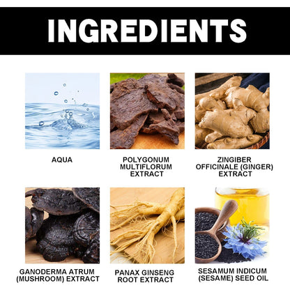 EELHOE Black Hair Shampoo He Shou Wu Extract Nourish and Strengthen Hair Smooth and Healthy